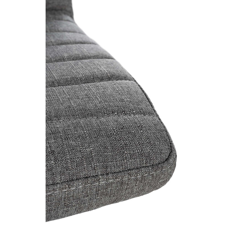 Lot de 2 chaises de salle à manger tissu Elvas gris