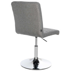 Lot de 2 chaises de salle à manger tissu Elvas gris
