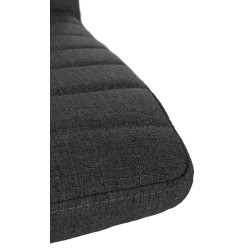 Lot de 2 chaises de salle à manger tissu Elvas gris foncé