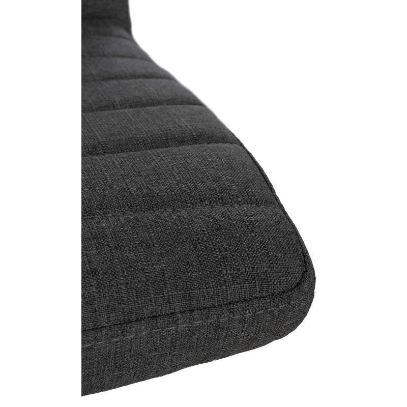 Lot de 2 chaises de salle à manger tissu Elvas gris foncé