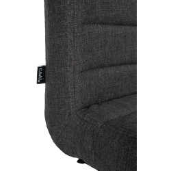 Lot de 2 chaises de salle à manger tissu Elvas gris foncé