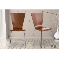 Silla Apilable Aaron Marrón