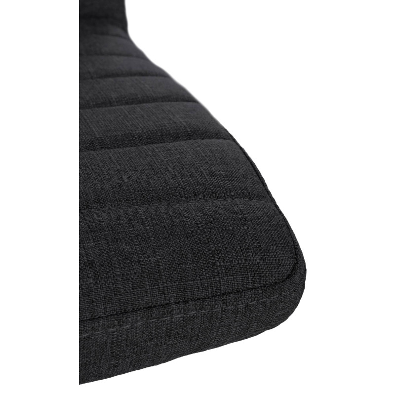 Lot de 2 chaises de salle à manger tissu Elvas noir