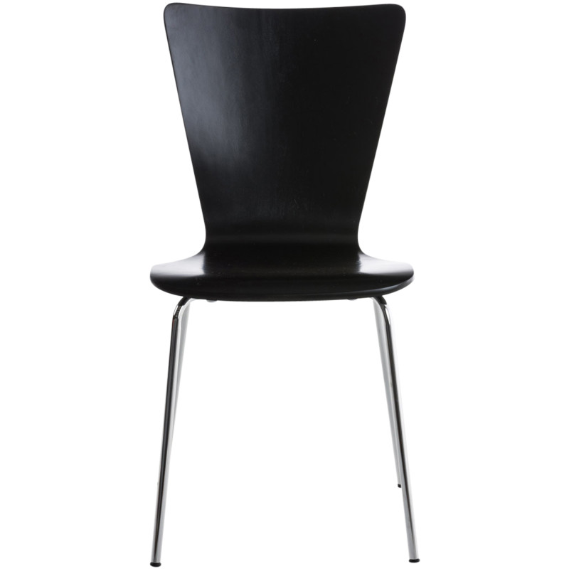 Chaise visiteur Aaron, noire