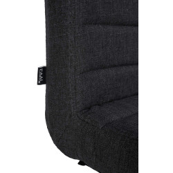 Lot de 2 chaises de salle à manger tissu Elvas noir