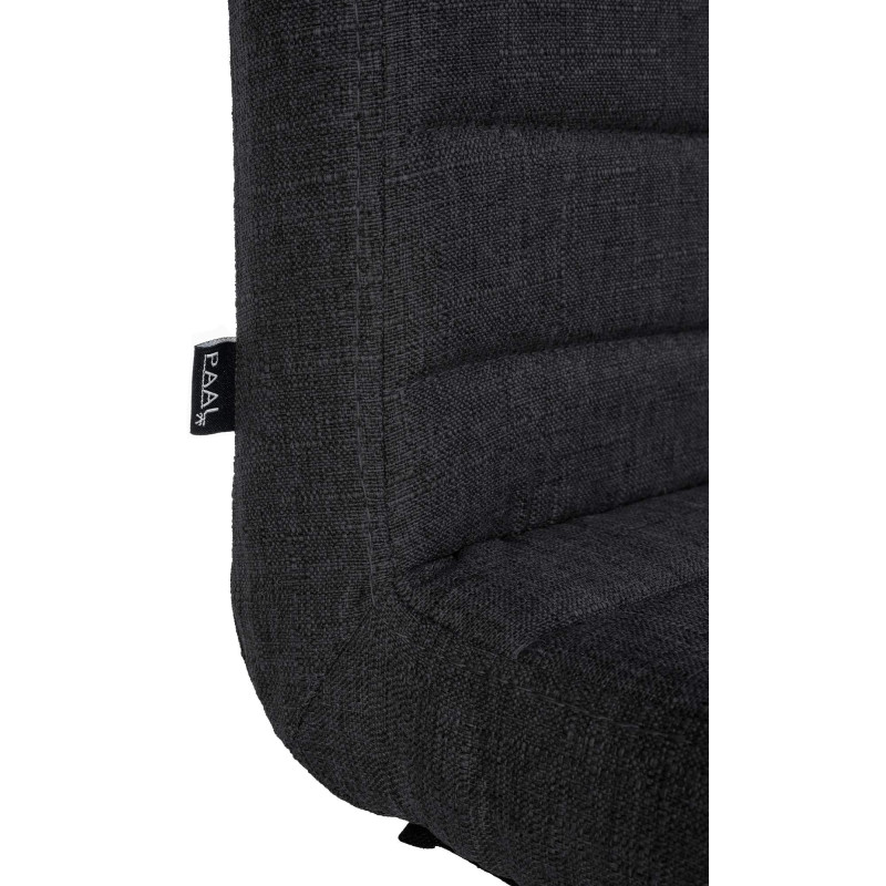 Lot de 2 chaises de salle à manger tissu Elvas noir