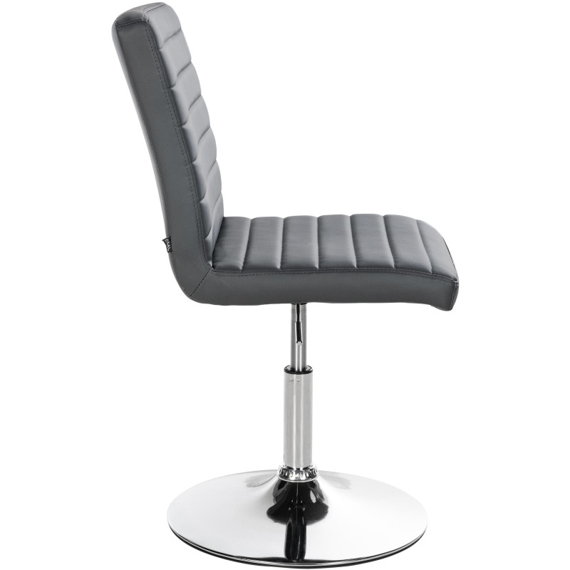 Lot de 2 chaises de salle à manger Elvas en simili cuir gris