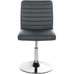 Lot de 2 chaises de salle à manger Elvas en simili cuir gris