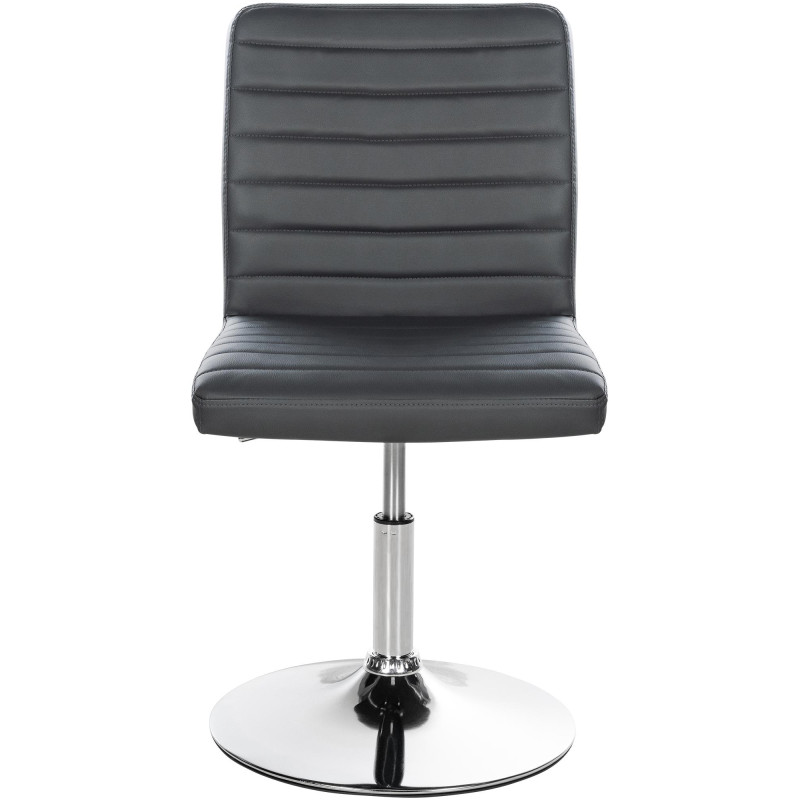 Lot de 2 chaises de salle à manger Elvas en simili cuir gris