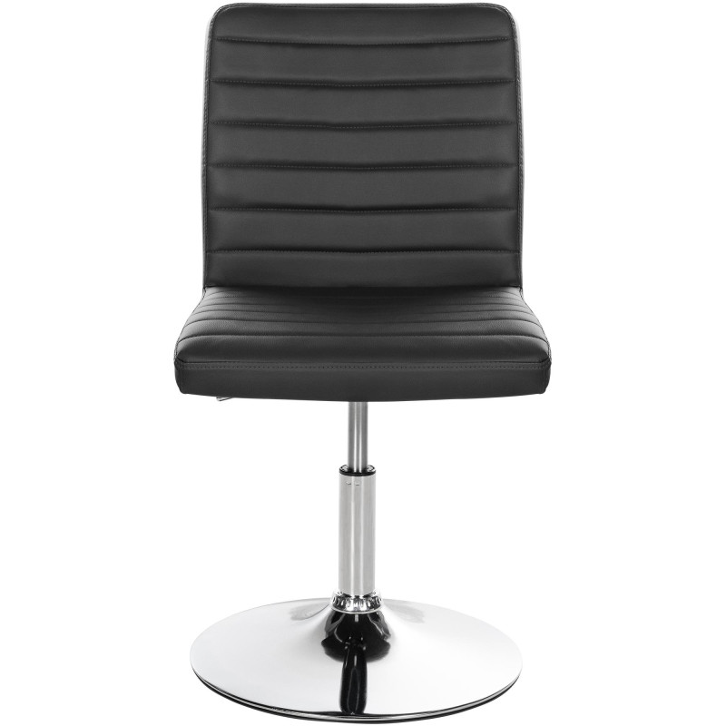 Lot de 2 chaises de salle à manger Elvas en simili cuir noir