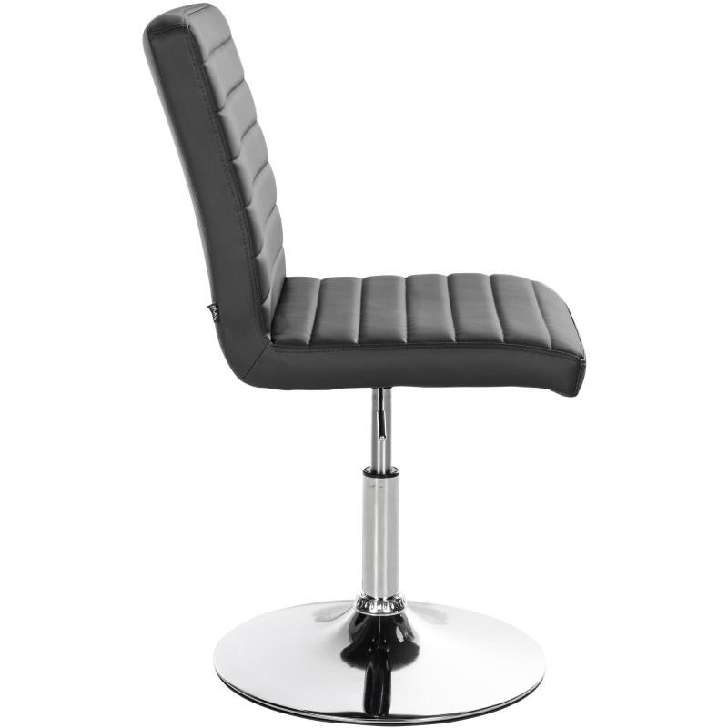Lot de 2 chaises de salle à manger Elvas en simili cuir noir