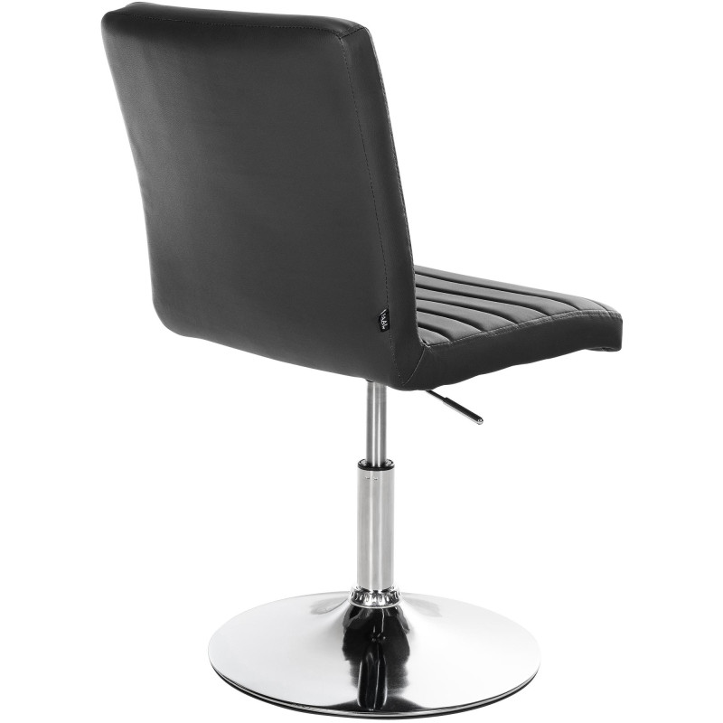 Lot de 2 chaises de salle à manger Elvas en simili cuir noir