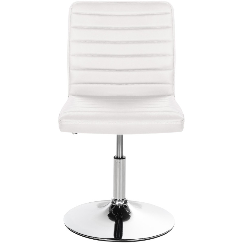 Lot de 2 chaises de salle à manger Elvas en simili cuir blanc