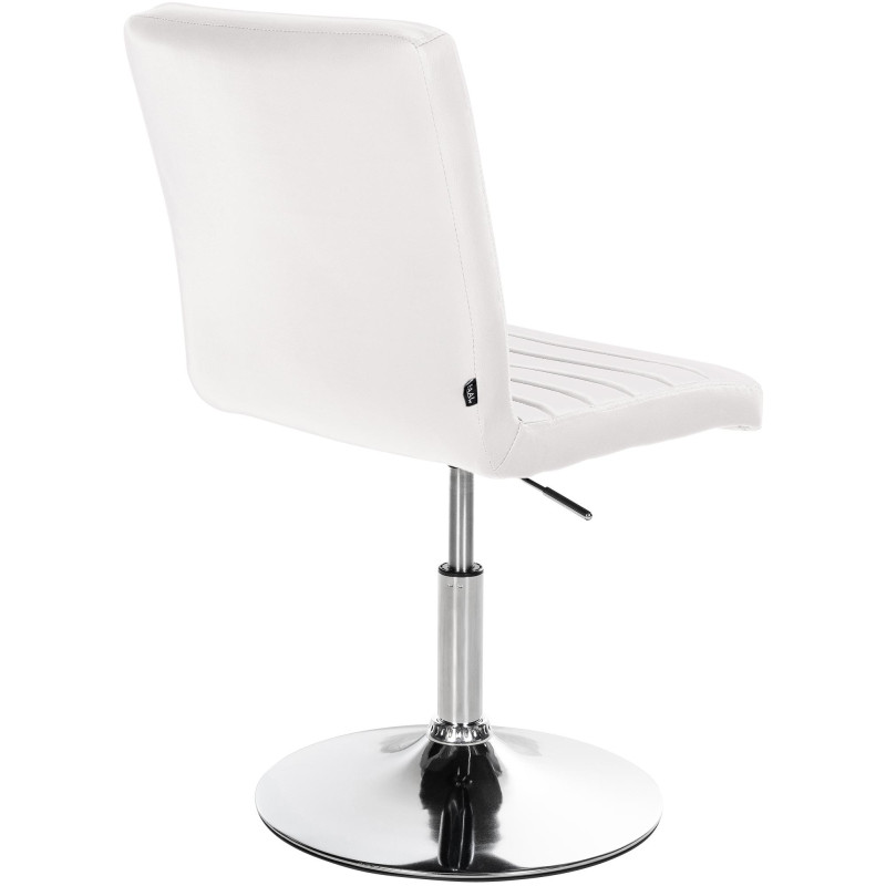 Lot de 2 chaises de salle à manger Elvas en simili cuir blanc