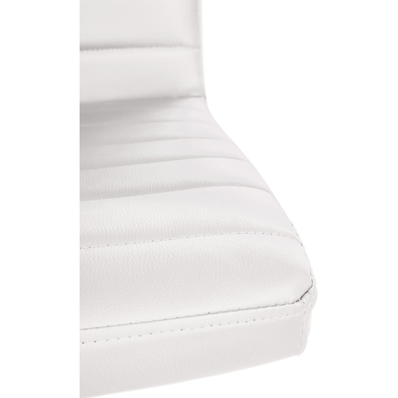 Lot de 2 chaises de salle à manger Elvas en simili cuir blanc