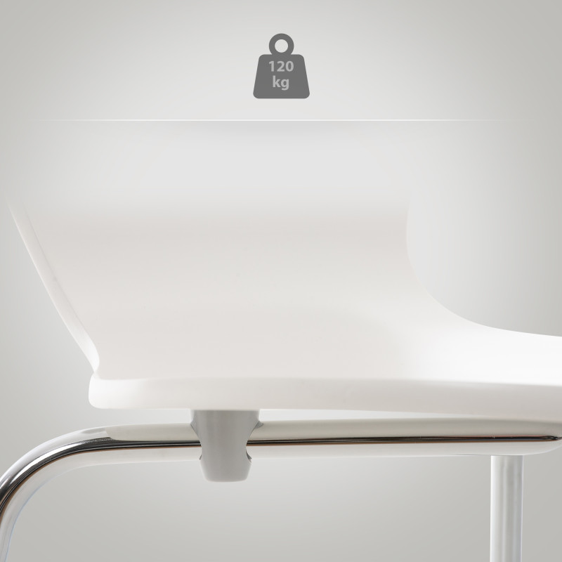 Silla de Visita Apilable Calisto Blanco