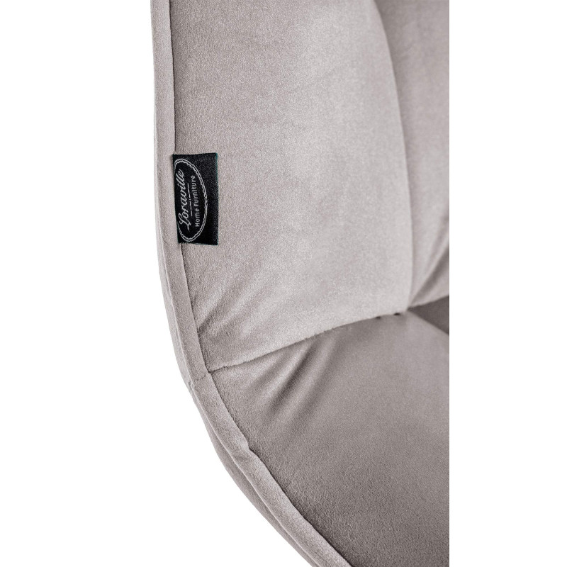 Lot de 2 chaises de salle à manger en velours Vermont gris