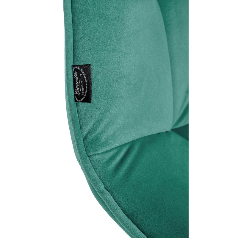 Lot de 2 chaises de salle à manger en velours Vermont vert