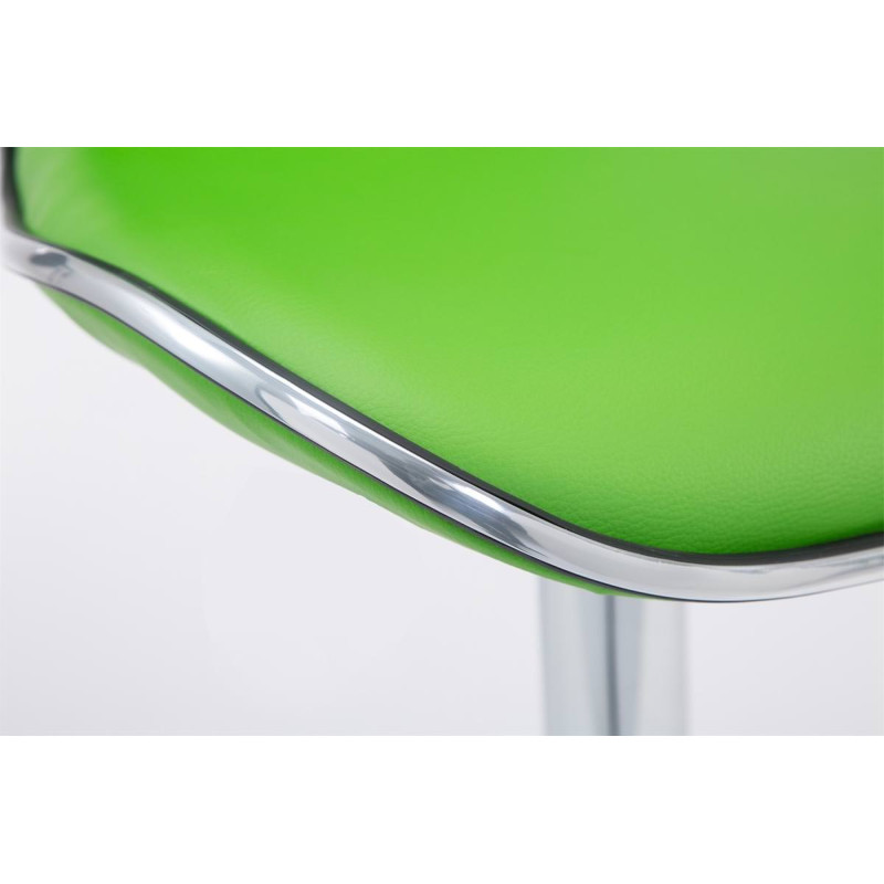 Lot de 2 tabourets de bar Las Vegas V2 simili cuir chromé vert