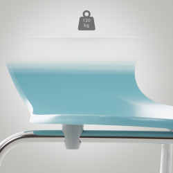 Silla de Visita Apilable Calisto Azul claro