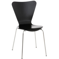 Chaise visiteur Calisto, noire