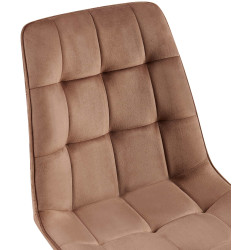 Chaise de salle à manger en velours Gifford brun