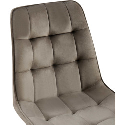 Chaise de salle à manger en velours Gifford anthracite