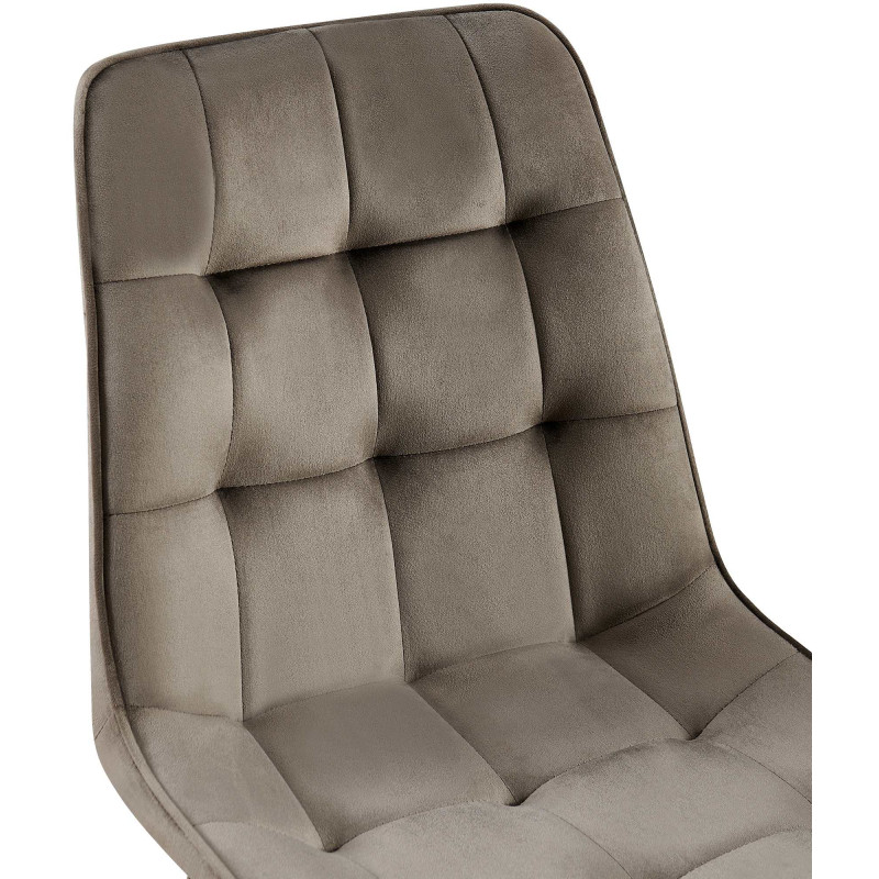 Chaise de salle à manger en velours Gifford anthracite