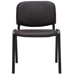 Sedia impilabile Ken similpelle marrone