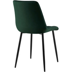 Chaise de salle à manger en velours Gifford vert