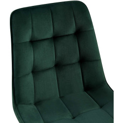 Chaise de salle à manger en velours Gifford vert