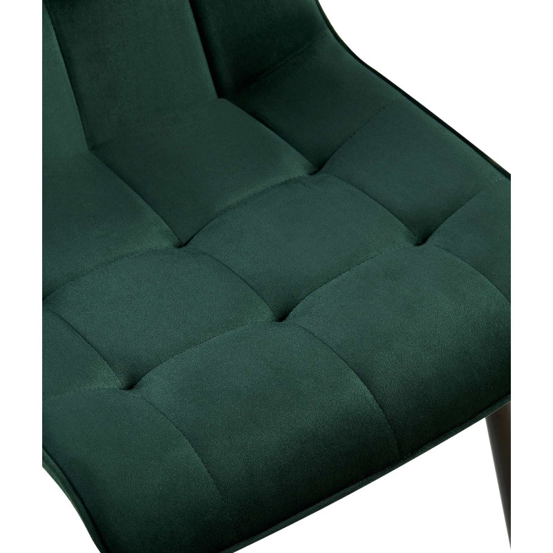 Chaise de salle à manger en velours Gifford vert