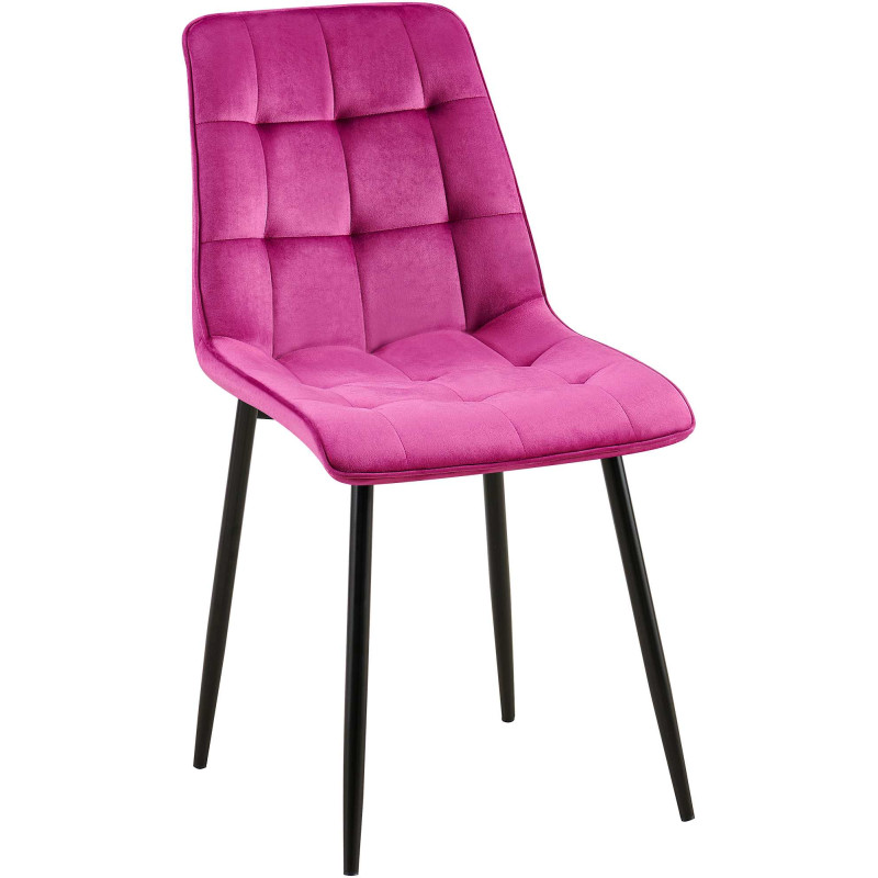 Chaise de salle à manger en velours Gifford violet