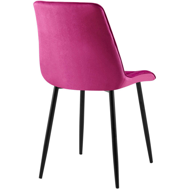 Chaise de salle à manger en velours Gifford violet
