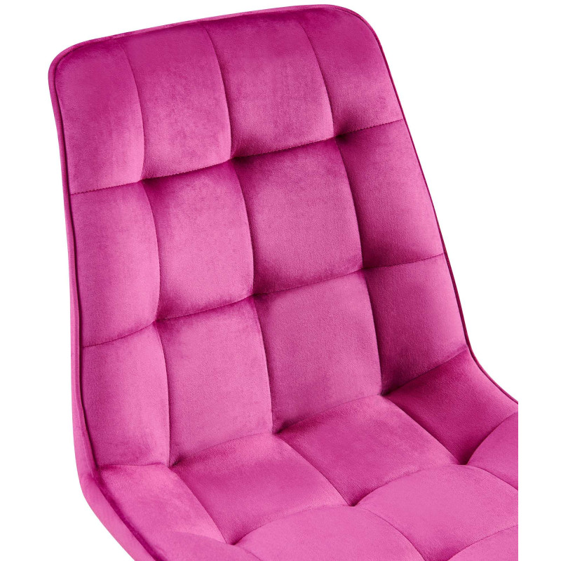 Chaise de salle à manger en velours Gifford violet