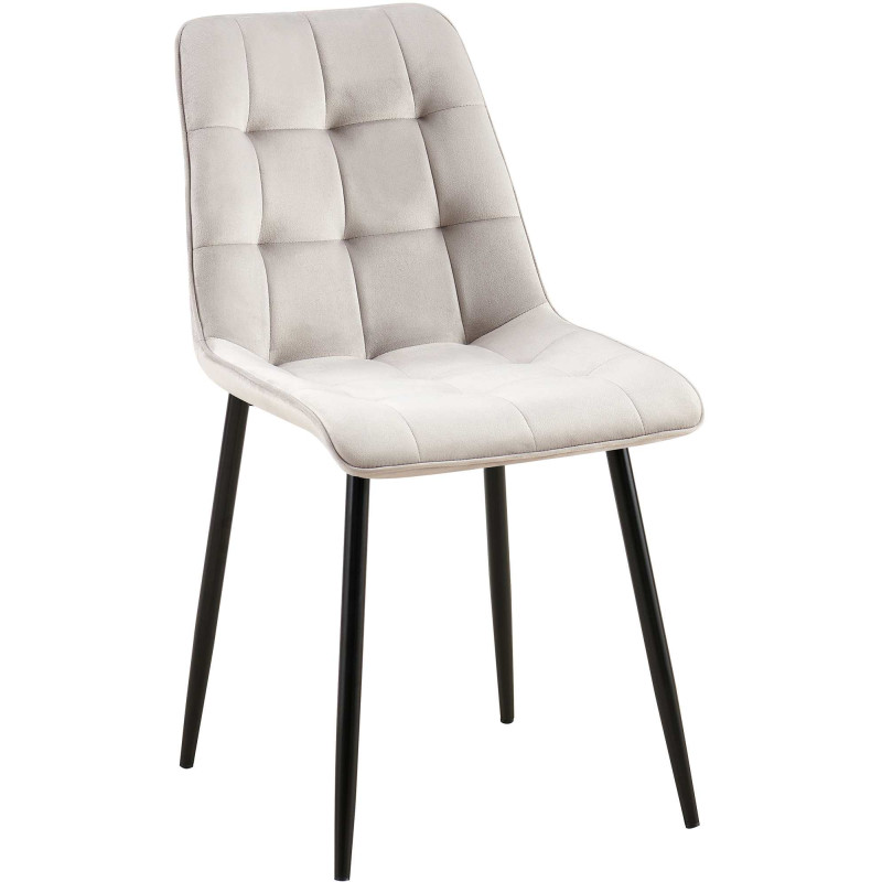 Chaise de salle à manger en velours Gifford gris
