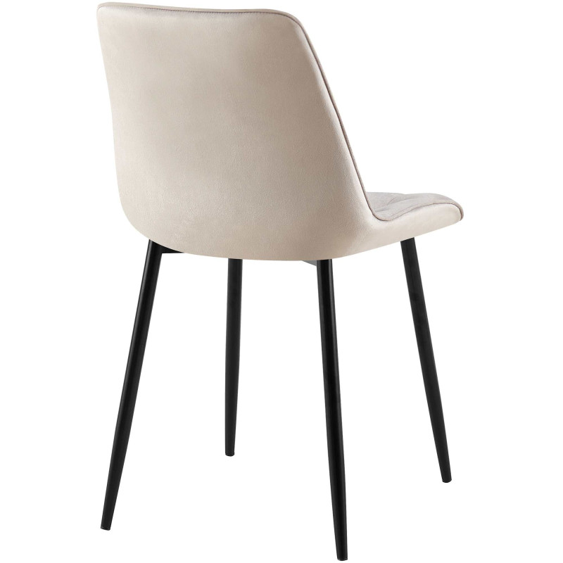 Chaise de salle à manger en velours Gifford gris