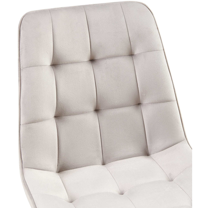 Chaise de salle à manger en velours Gifford gris