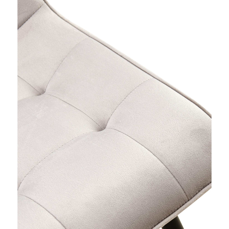 Chaise de salle à manger en velours Gifford gris