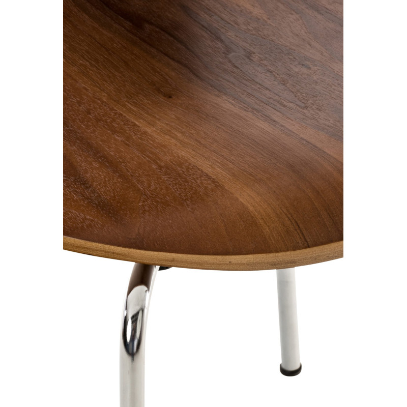 Set 2x Sedie Impilabili Diego in Legno Robusto Noce