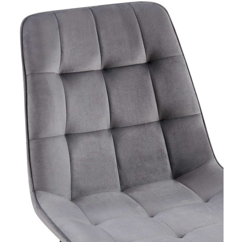 Chaise de salle à manger en velours Gifford gris foncé