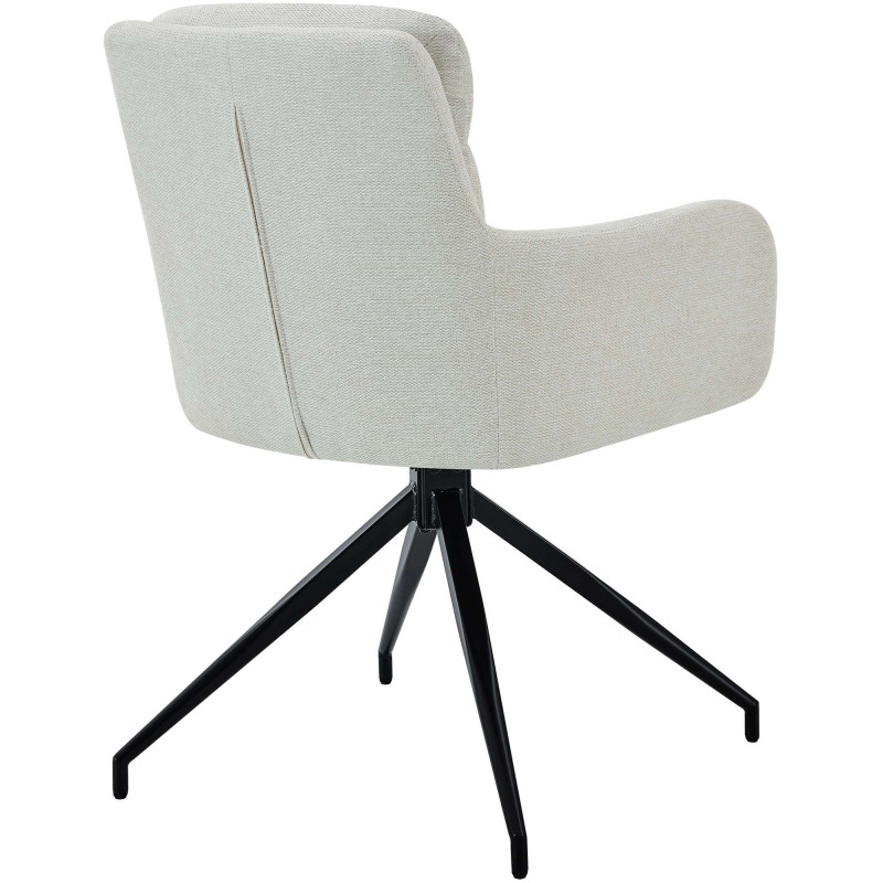 Chaise de salle à manger tissu Somers crème
