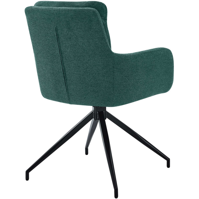 Chaise de salle à manger tissu Somers vert