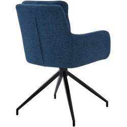 Chaise de salle à manger tissu Somers bleu