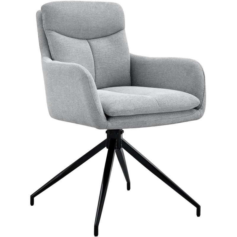 Chaise de salle à manger tissu Somers gris clair