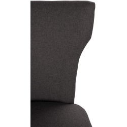 Lot de 2 chaises de salle à manger Zadar tissu antique foncé gris foncé