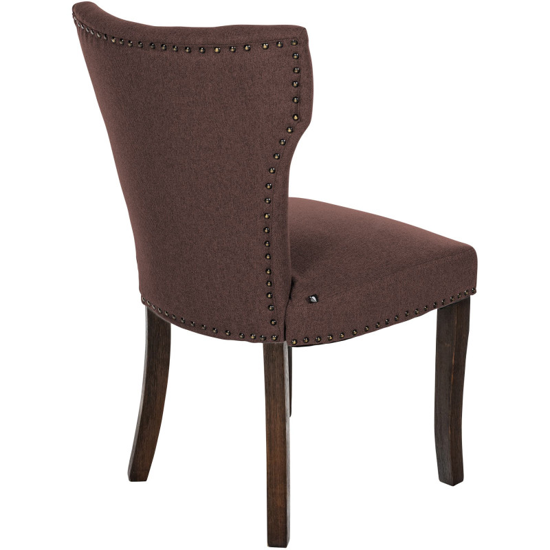 Lot de 2 chaises de salle à manger Zadar tissu antique foncé brun