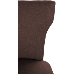 Lot de 2 chaises de salle à manger Zadar tissu antique foncé brun