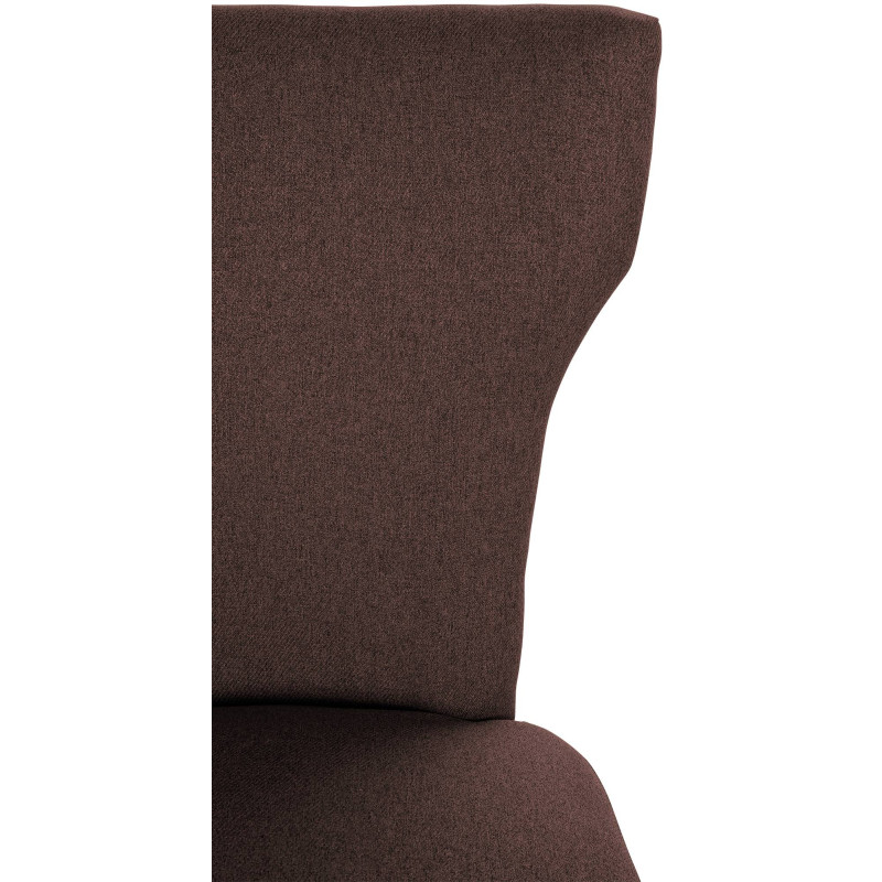 Lot de 2 chaises de salle à manger Zadar tissu antique foncé brun