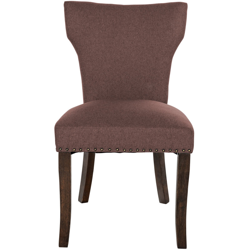 Lot de 2 chaises de salle à manger Zadar tissu antique foncé brun